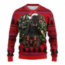 Godzilla King Kong Statue Kaiju Art Noel Mc Ugly Christmas Sweater Thanksgiving Gift Nearkii