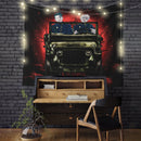 Gojo Geto Jujutsu Kaisen Ride Jeep Moonlight Halloween Funny Tapestry Room Decor Nearkii