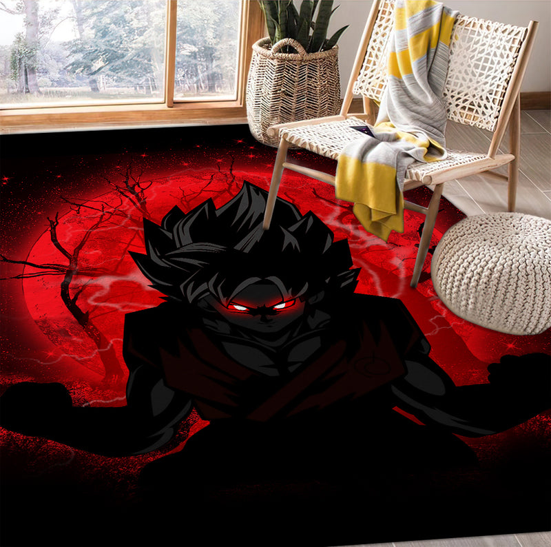 Goku Saiyan Evil Moonlight Rug Carpet Rug Home Room Decor Nearkii