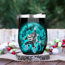 Goku Vegeta Moonlight Love You To Moon And Back Premium Wine Tumbler Nearkii