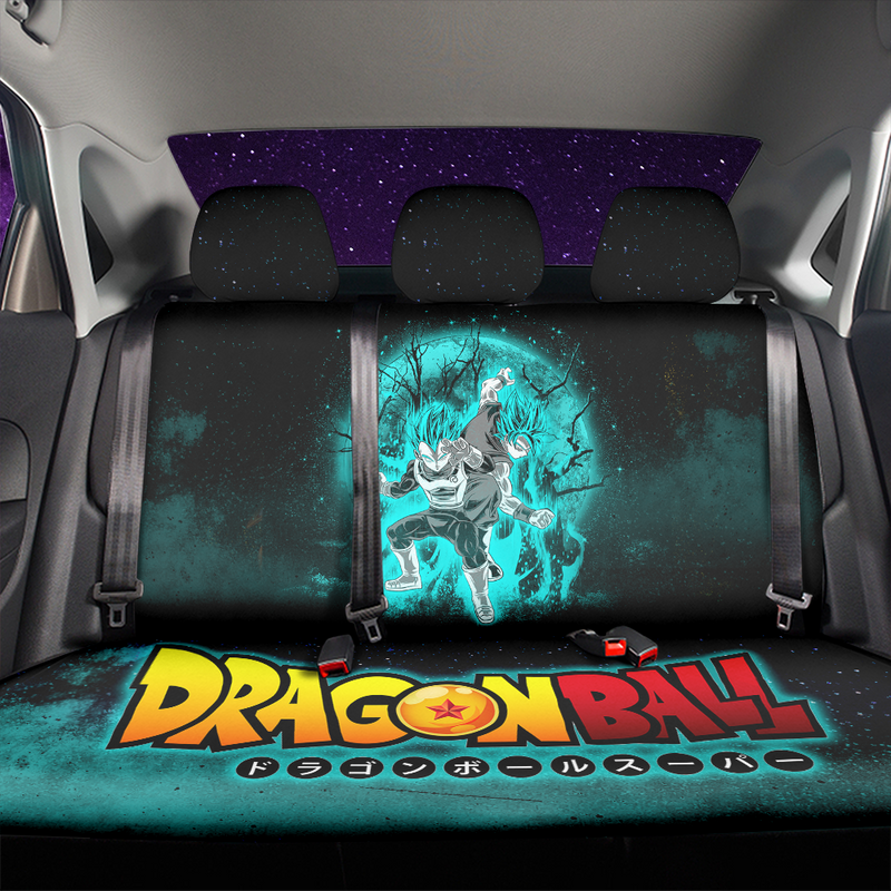 Goku Vegeta Moonlight Galaxy Premium Custom Car Back Seat Covers Decor Protectors Nearkii