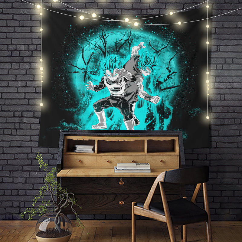 Goku Vegeta Moonlight Tapestry Room Decor Nearkii