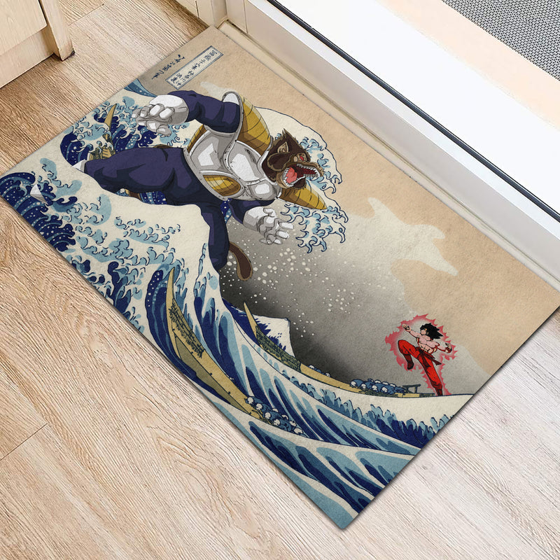 Goku Vs Vegeta The Great Wave Japan Anime Dragon Ball Doormat Home Decor