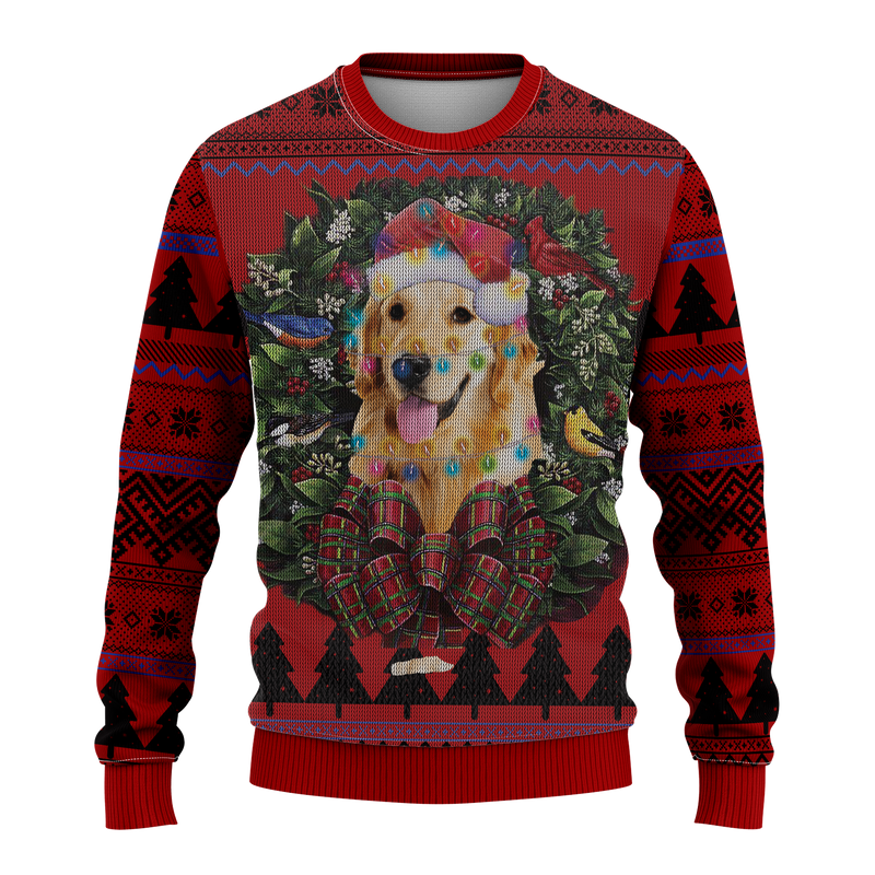 Golden Retriever Mc Ugly Christmas Sweater Thanksgiving Gift Nearkii