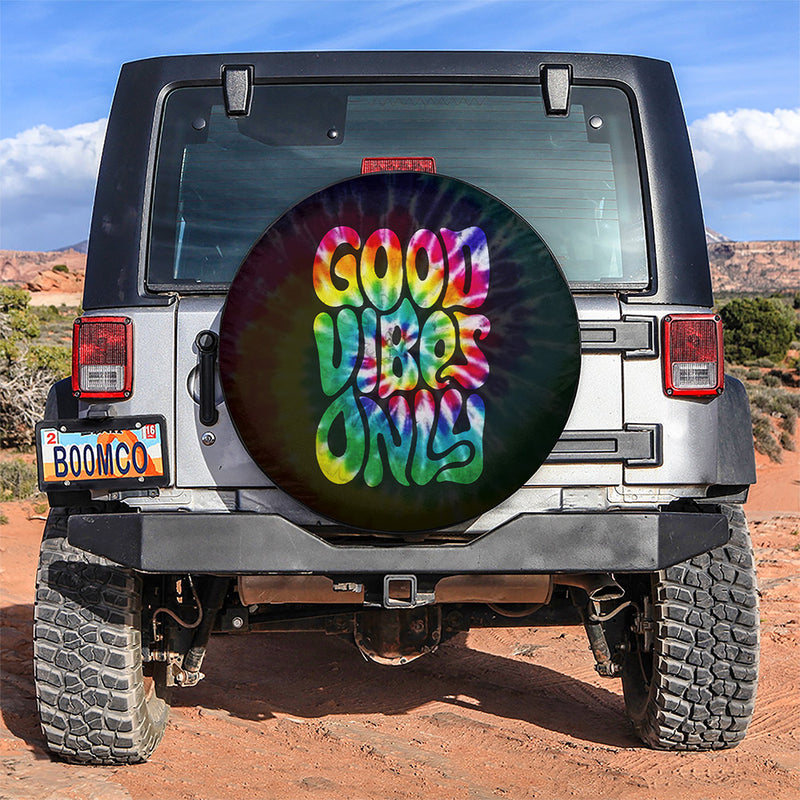 Good Vibes Only Car Spare Tire Cover Gift For Campers Nearkii