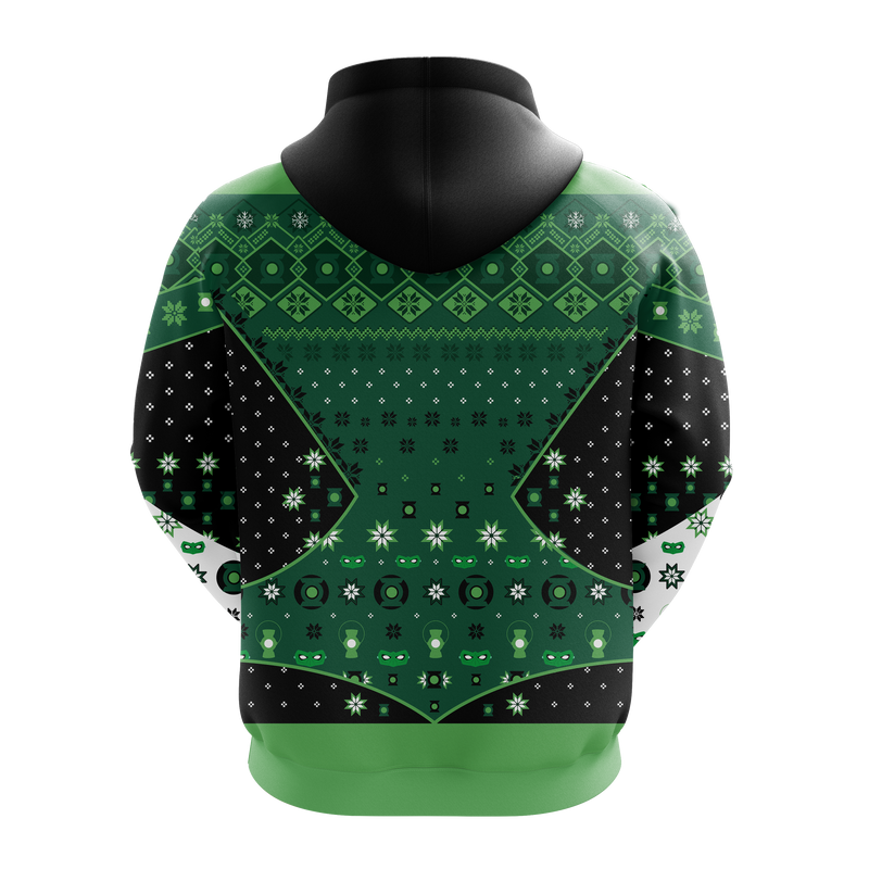 Green Lantern Hoodie Zip Xmas Gift Nearkii