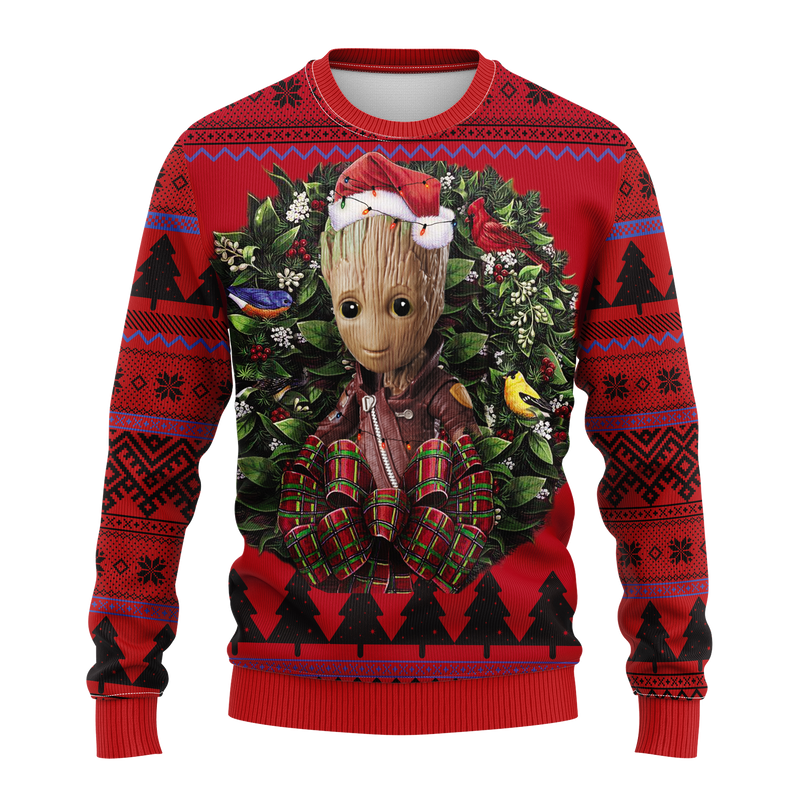 Groot Avengers Noel Mc Ugly Christmas Sweater Thanksgiving Gift Nearkii