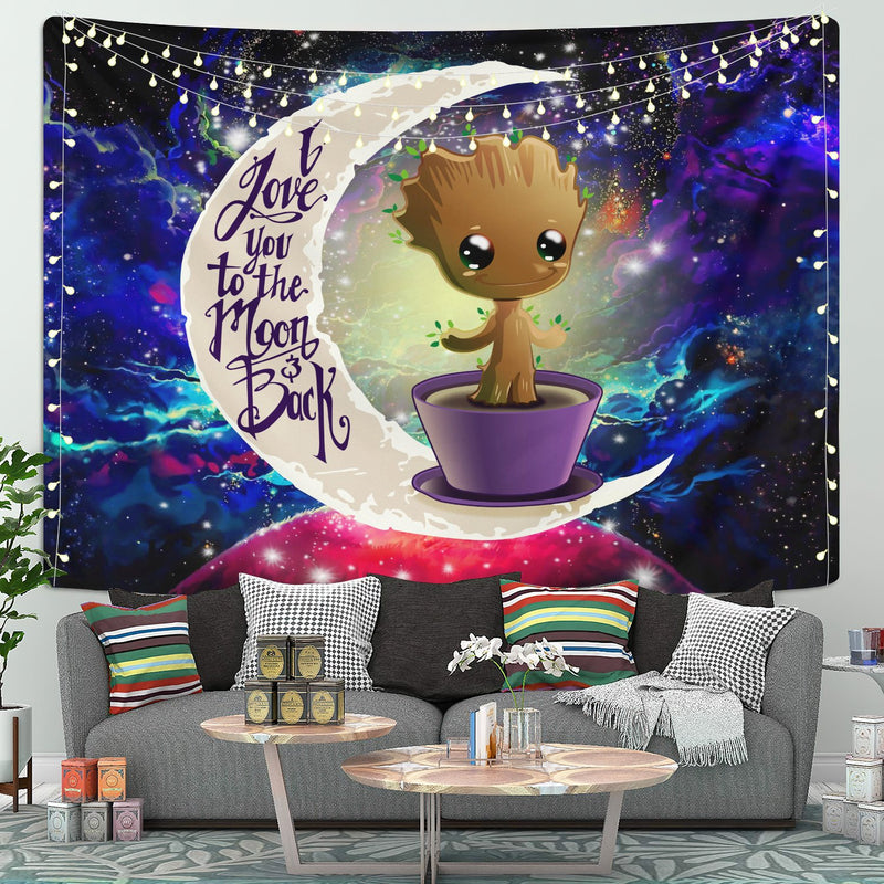 Groot Baby Moon And Back Tapestry Room Decor Nearkii