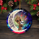 Groot Hold Jack Skelington Love You To The Moon Galaxy Mica Circle Ornament Perfect Gift For Holiday Nearkii