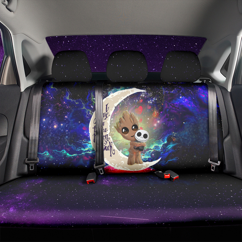 Groot Hold Jack Skelington Love You To The Moon Galaxy Car Back Seat Covers Decor Protectors Nearkii