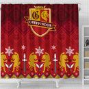 Gryffindor Hogwarts Harry Potter Christmas Shower Curtain Nearkii