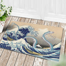 Haku Dragon Ghibli Studio Spirited Away The Great Wave Japan Doormat Home Decor