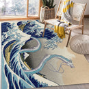 Haku Dragon Ghibli Studio Spirited Away The Great Wave Japan Rectangular Area Rug