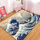 Haku Dragon Ghibli Studio Spirited Away The Great Wave Japan Rectangular Area Rug