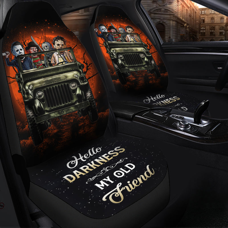 Moonlight Halloween Horror Movies Ride Jeep Funny Premium Custom Car Seat Covers Decor Protectors Nearkii
