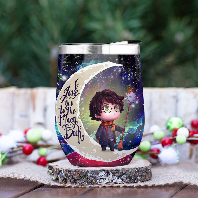 Harry Potter Chibi Love You To Moon And Back Premium Wine Tumbler Nearkii