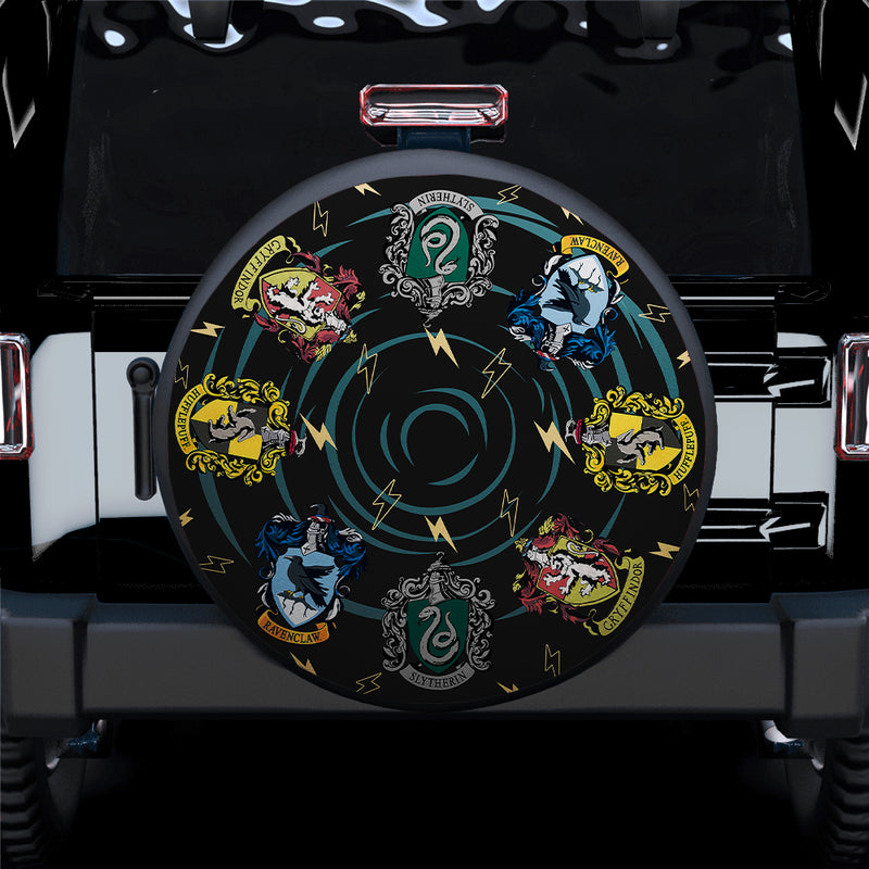 Harry Potter Houses Car Spare Tire Covers Gift For Campers Nearkii