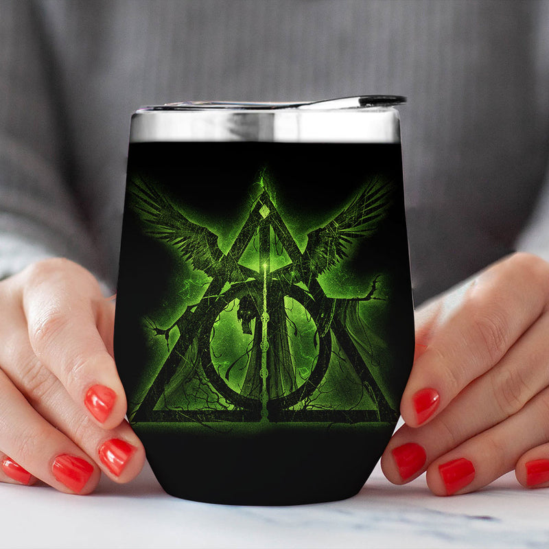 Harry Potter Symbol Moonlight Love You To Moon And Back Premium Wine Tumbler Nearkii