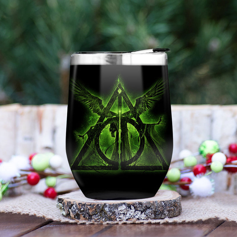 Harry Potter Symbol Moonlight Love You To Moon And Back Premium Wine Tumbler Nearkii