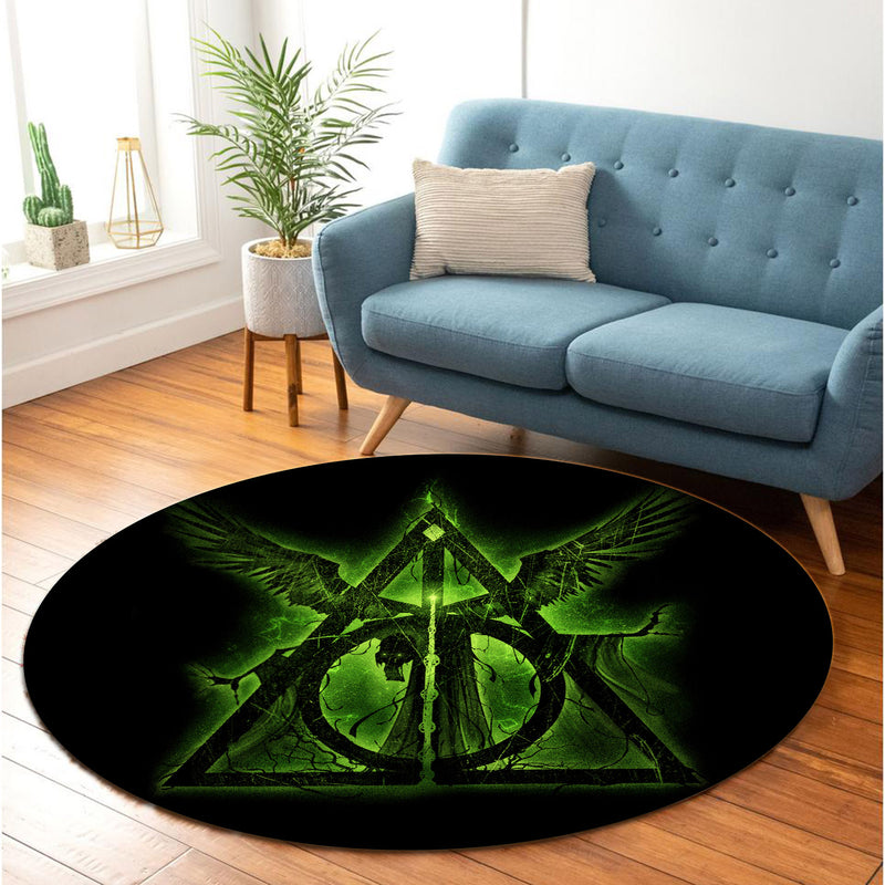 Harry Potter Symbol Round Carpet Rug Bedroom Livingroom Home Decor Nearkii