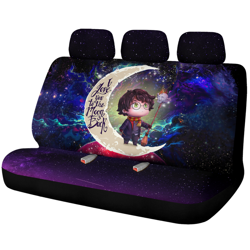 Harry Potter Chibi Love You To The Moon Galaxy Premium Custom Car Back Seat Covers Decor Protectors Nearkii