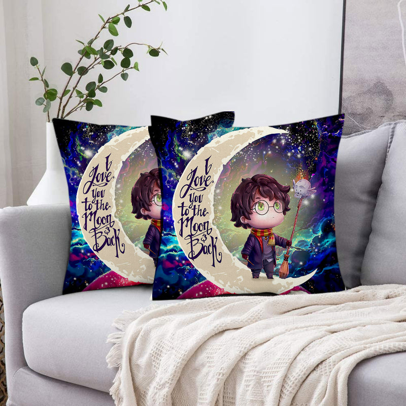 Harry Potter Chibi Love You To The Moon Galaxy Pillowcase Room Decor Nearkii