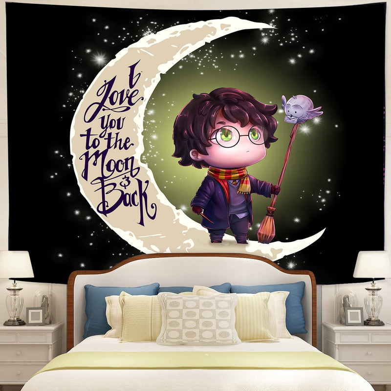 Harry Potter Chibi Love You To The Moon Tapestry Room Decor Nearkii