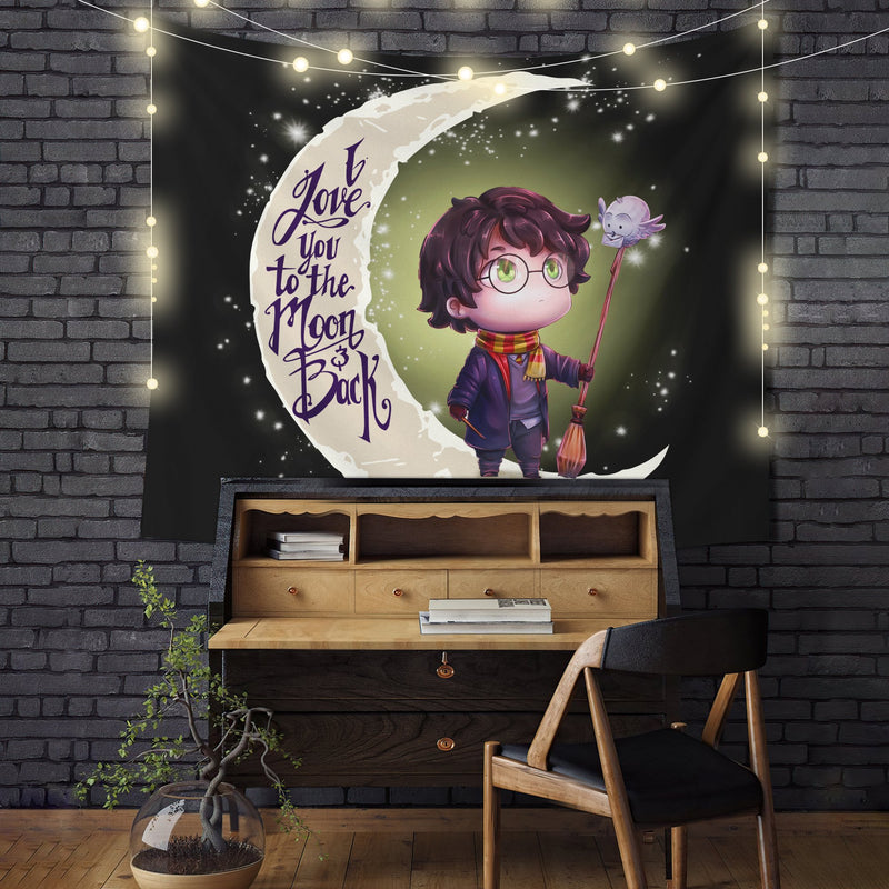Harry Potter Chibi Love You To The Moon Tapestry Room Decor Nearkii