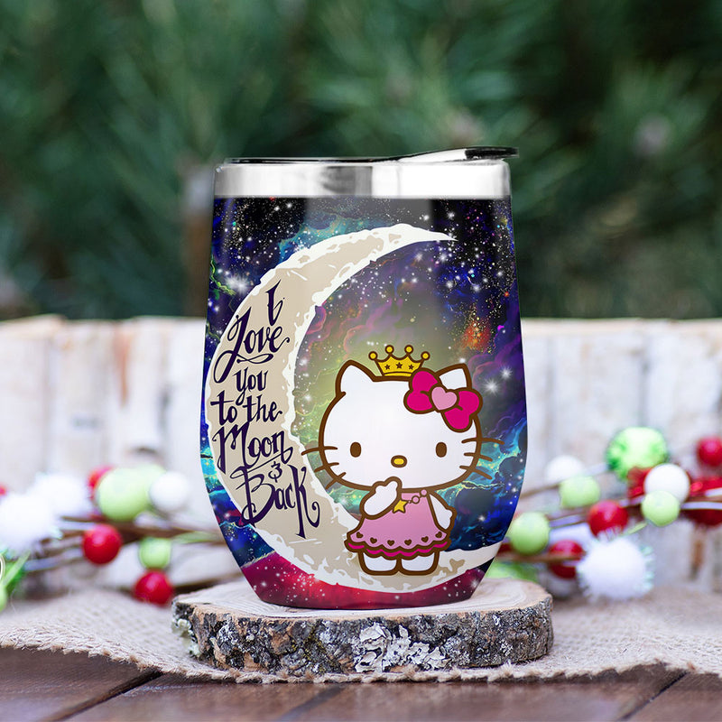 Hello Kitty Love You To Moon And Back Premium Wine Tumbler Nearkii