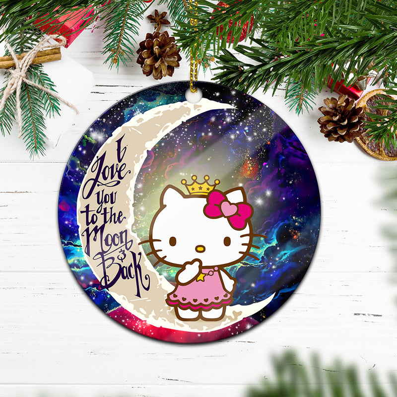 Hello Kitty Love You To The Moon Galaxy Mica Circle Ornament Perfect Gift For Holiday Nearkii