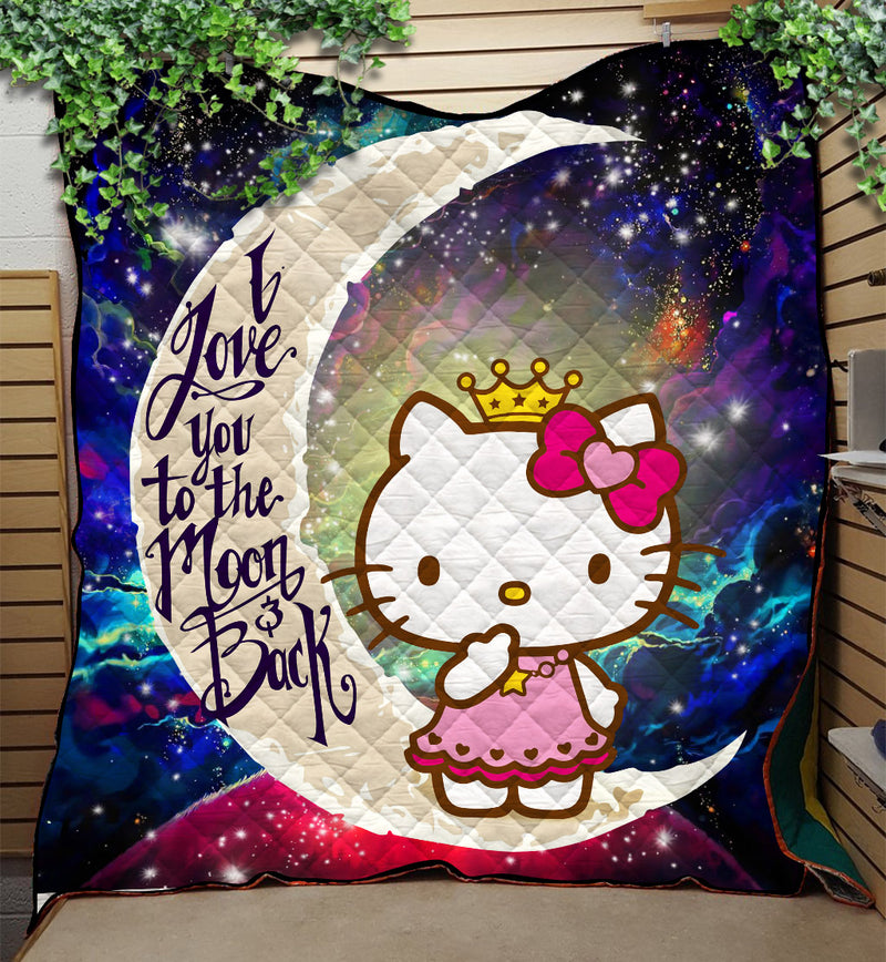 Hello Kitty Love You To The Moon Galaxy Quilt Blanket Nearkii