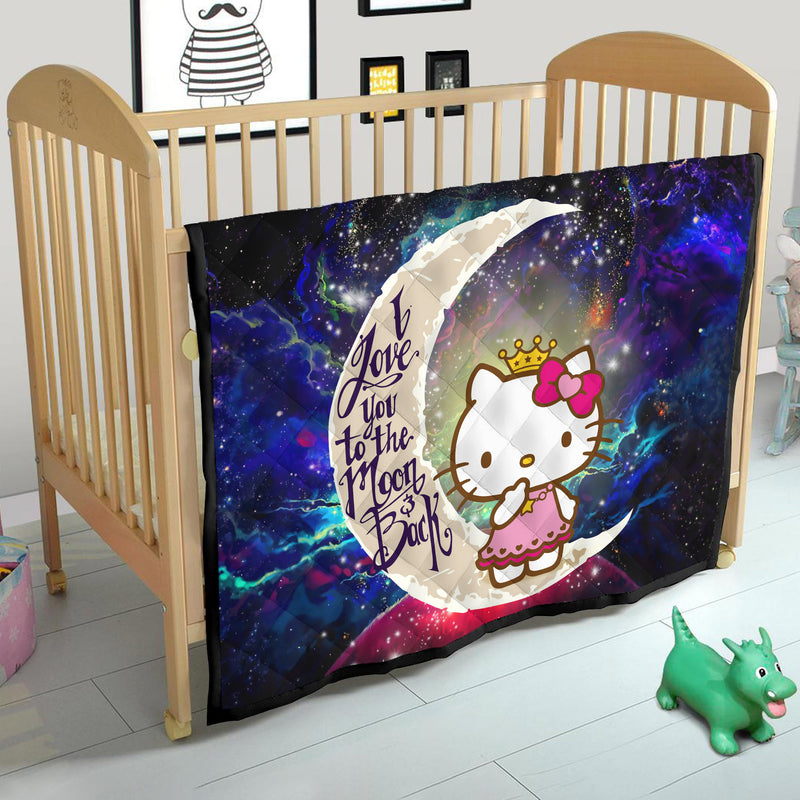 Hello Kitty Love You To The Moon Galaxy Quilt Blanket Nearkii