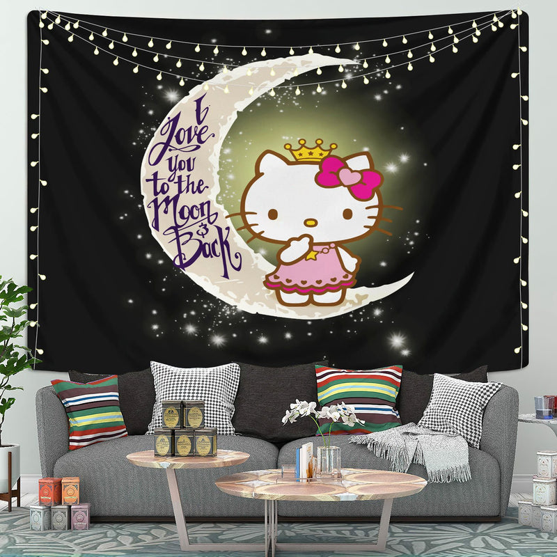 Hello Kitty Love You To The Moon Tapestry Room Decor Nearkii
