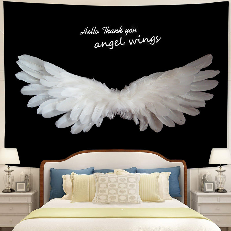 Hello Thank You Angle Wings Tapestry Room Decor Nearkii