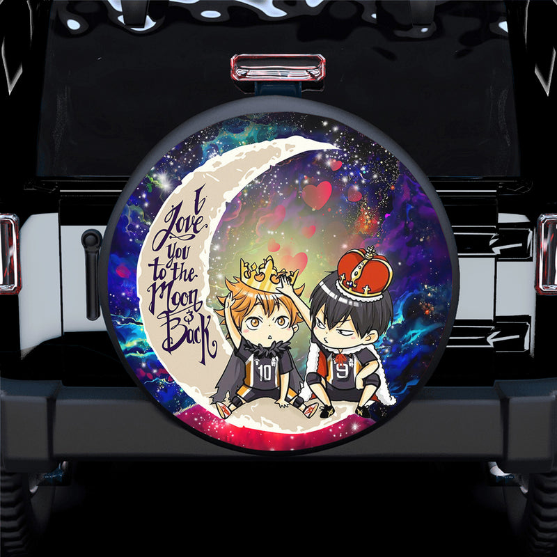 Hinata And Tobio Haikyuu Love You To The Moon Galaxy Spare Tire Covers Gift For Campers Nearkii