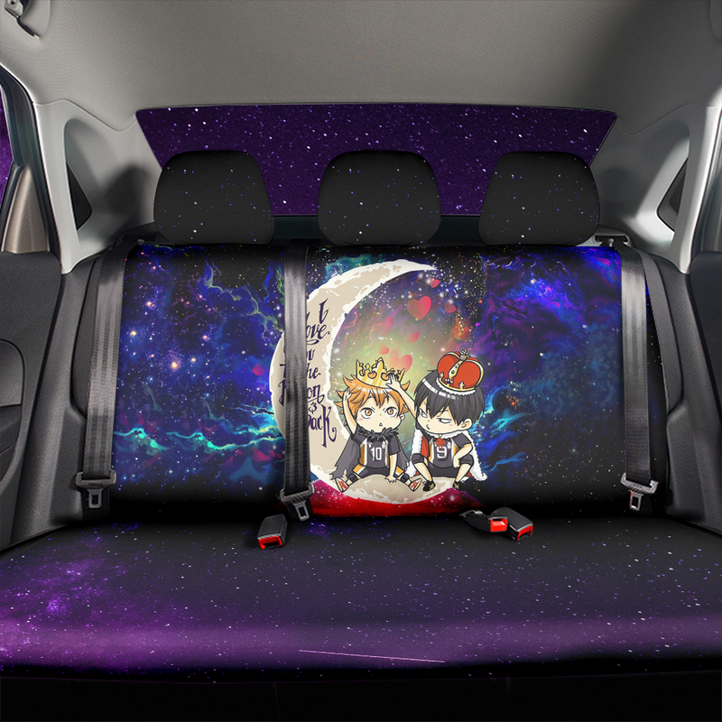 Hinata And Tobio Haikyuu Love You To The Moon Galaxy Premium Custom Car Back Seat Covers Decor Protectors Nearkii
