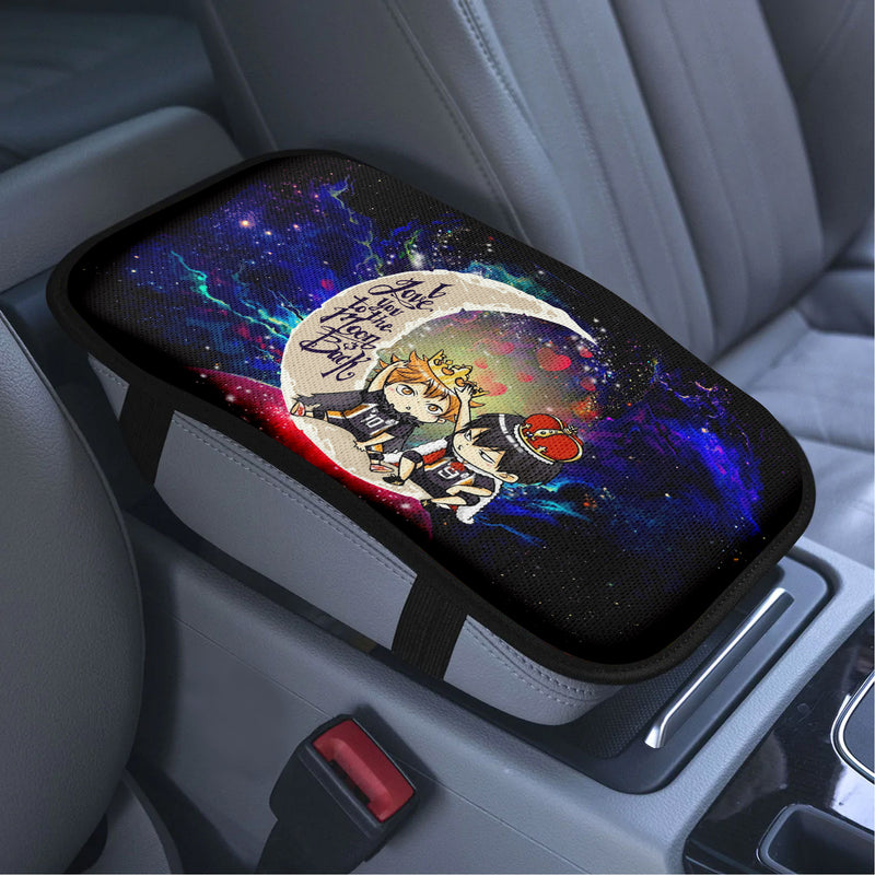 Hinata And Tobio Haikyuu Love To Moon Back Galaxy Premium Custom Armrest Center Console Cover Car Accessories Nearkii