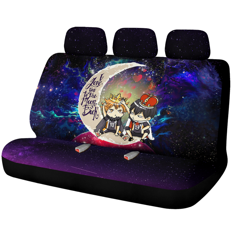 Hinata And Tobio Haikyuu Love You To The Moon Galaxy Premium Custom Car Back Seat Covers Decor Protectors Nearkii