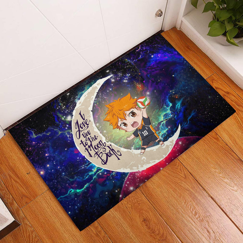 Hinata Haikyuu Love You To The Moon Galaxy Back Doormat Home Decor Nearkii
