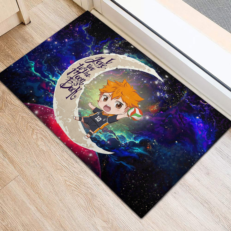 Hinata Haikyuu Love You To The Moon Galaxy Back Doormat Home Decor Nearkii