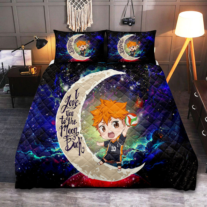 Hinata Haikyuu Love You To The Moon Galaxy Quilt Bed Sets Nearkii