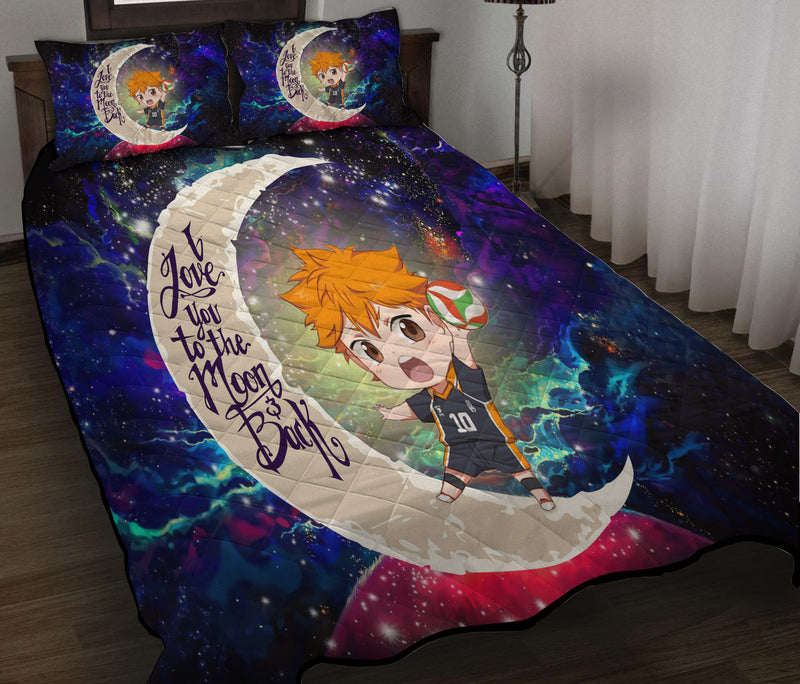 Hinata Haikyuu Love You To The Moon Galaxy Quilt Bed Sets Nearkii