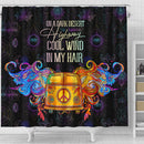 Hippie Van Christmas Shower Curtain Nearkii