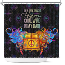 Hippie Van Christmas Shower Curtain Nearkii