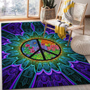 Hippie Rainbow Colorful Sunflower Rug Carpet Rug Home Room Decor Nearkii