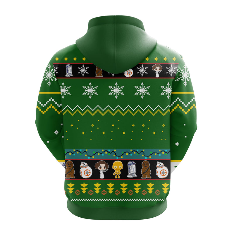 Star Wars Christmas Cute Noel Mc Ugly Hoodie Green 1- Amazing Gift Idea Thanksgiving Gift Nearkii