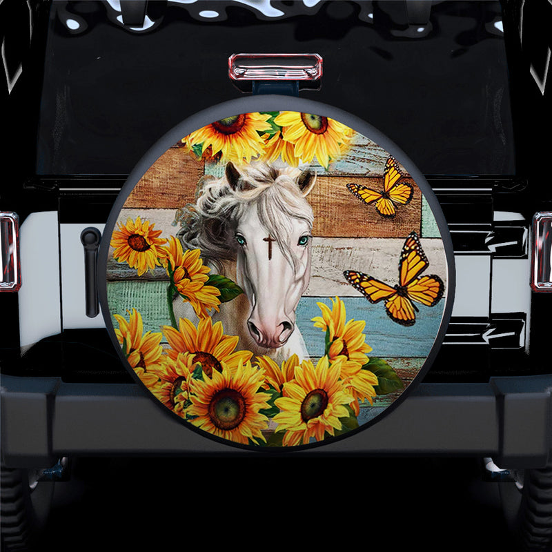 Horse Faith Circle Car Spare Tire Covers Gift For Campers Nearkii