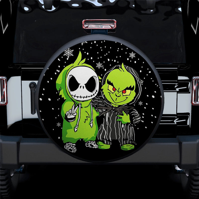 How The Grinch Jack Skellington Friends Christmas Car Spare Tire Covers Gift For Campers Nearkii
