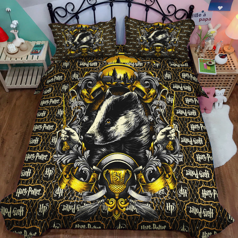 Hufflepuff Harry Potter Bedding Set Duvet Cover And 2 Pillowcases Nearkii