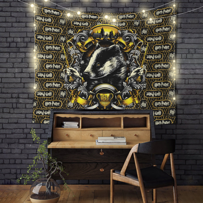 Hufflepuff Harry Potter style 1 Tapestry Room Decor Nearkii